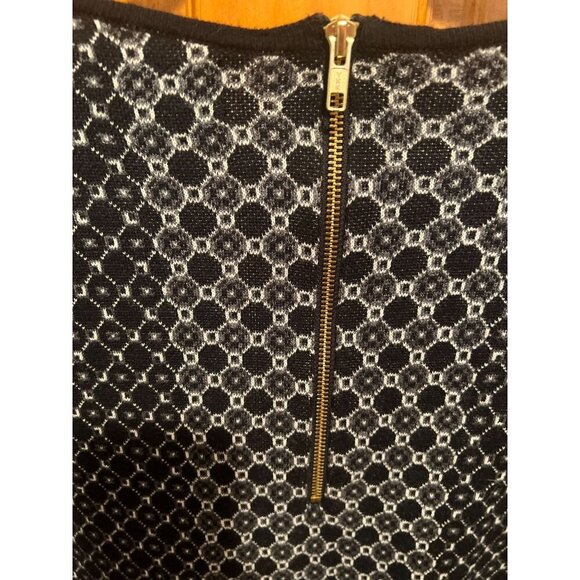 Cynthia Rowley Black & White Geometric Long Sleeve Knit Sweater Dress M‎ - Picture 7 of 11